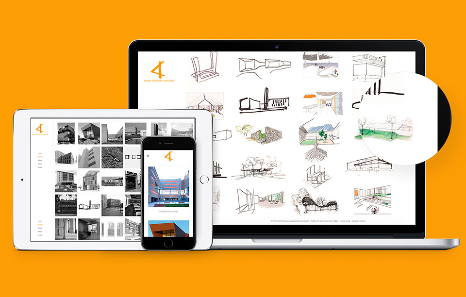web para arquitectura con portfolio