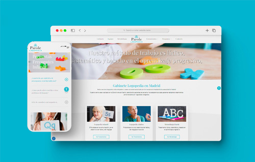 Diseño web y marketing digital gabinete logopedia