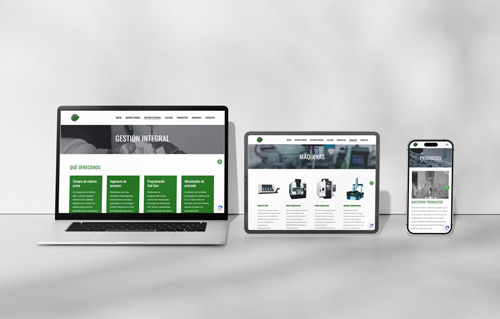Diseño web para un mecanizado CNC